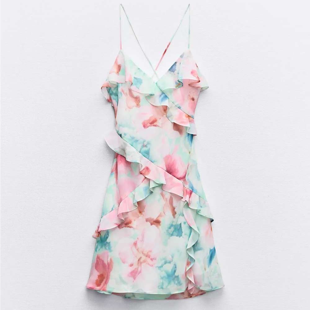 Zara Ruffled Mini Dress